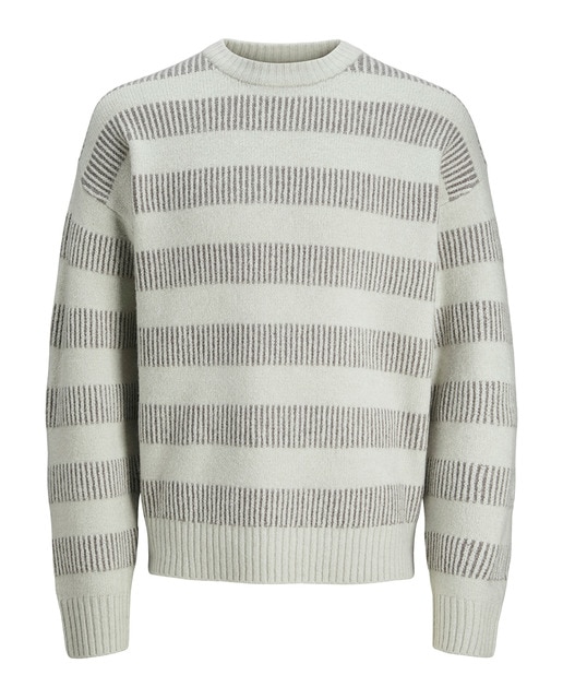 Jersey con estructura  estampado de rayas de hombre