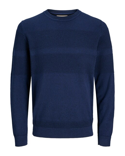 Jerse estructura de cuello redondo de hombre