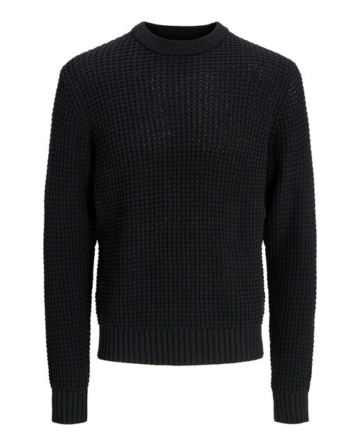 Jerse estructura de cuello redondo de hombre