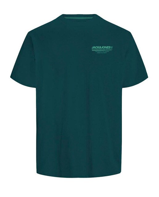 Camiseta manga corta con cuello redondo y print frontal para hombre