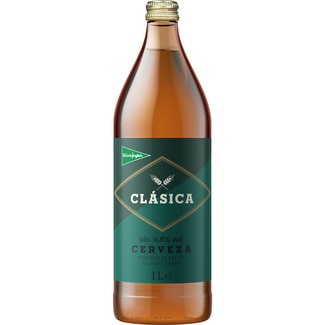 precios El Corte Ingles Cerveza Rubia Clásica Tipo Lager Botella 1 L en Hipercor