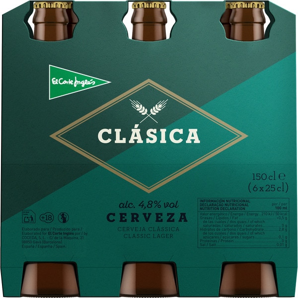 Klassisches helles Lagerbier 6er-Pack Flaschen 25 cl
