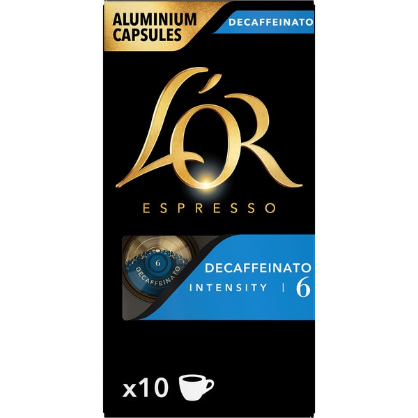 Koffeinfreier Kaffee Intensität 6 Karton 10 Kapseln kompatibel mit Nespresso-Maschinen