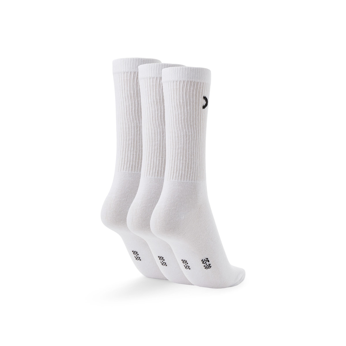 Meias de Treino de Cano Alto - Pack de Três Pares Branco-2