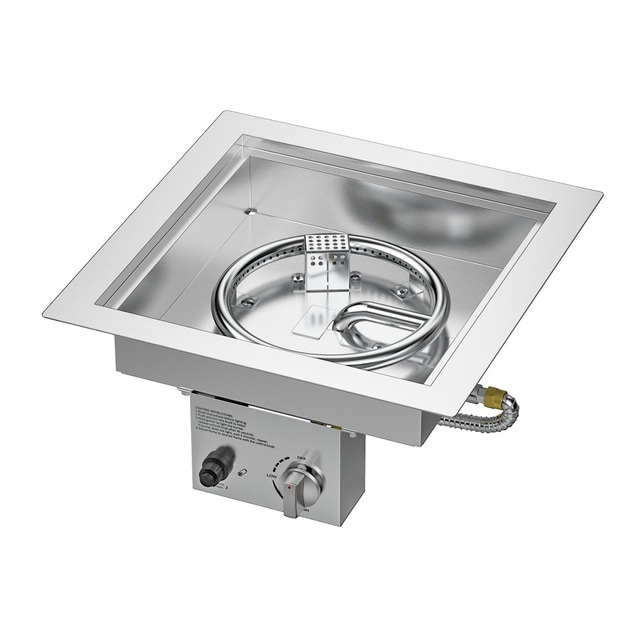 NORA FLAMES - Quemador Exterior Gas Cuadrado Nora 405 x 405 LPG.