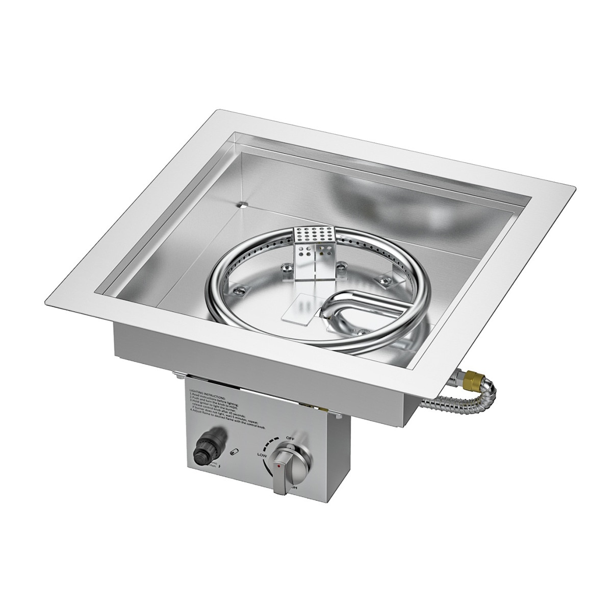 Imagen 0 de Quemador Exterior Gas Cuadrado Nora 405 x 405 Gas Natural