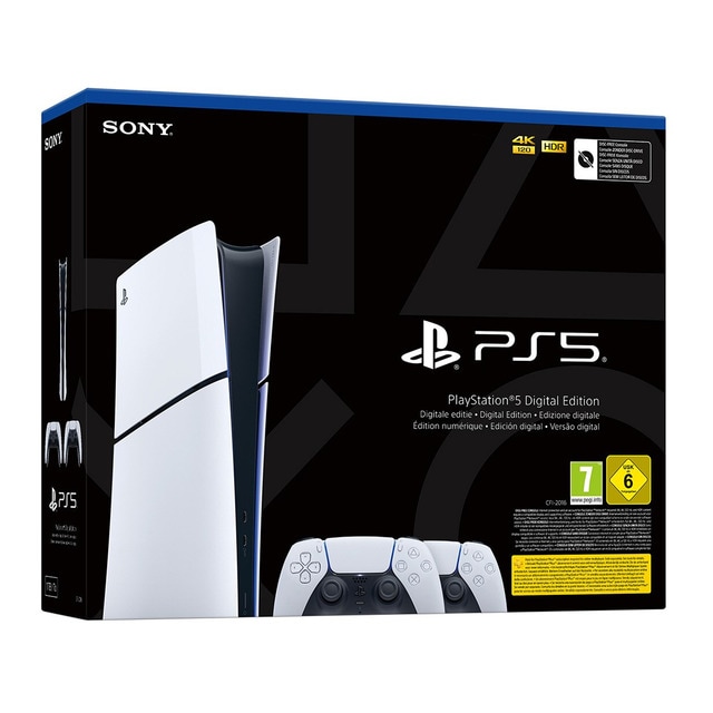 Pack PlayStation 5 Digital con dos mandos inalámbricos DualSense.