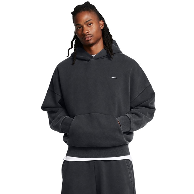 Sudadera casual de hombre Ua Icon Hwt Flc Wash Os Hood-Blk Under Armour