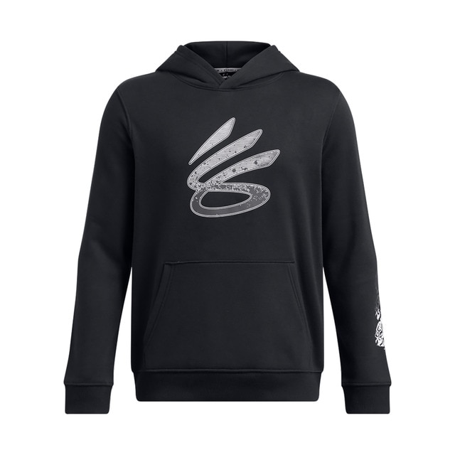 Sudadera de baloncesto de niños Curry Boys Splash Hoodie-Blk Under Armour