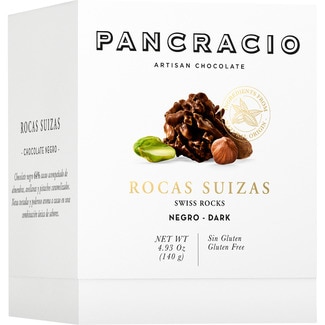 PANCRACIO Dark chocolate ?rocas suizas' treats case 140 g