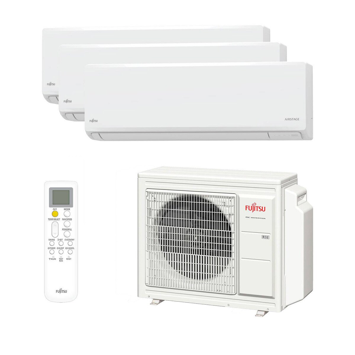 Fujitsu – Aire acondicionado Multisplit 3×1 Fujitsu Inverter – ASY3520U3MI-KN.