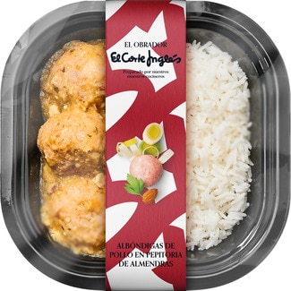 EL OBRADOR EL CORTE INGLES pepitoria chicken meatballs with almonds container 300 g