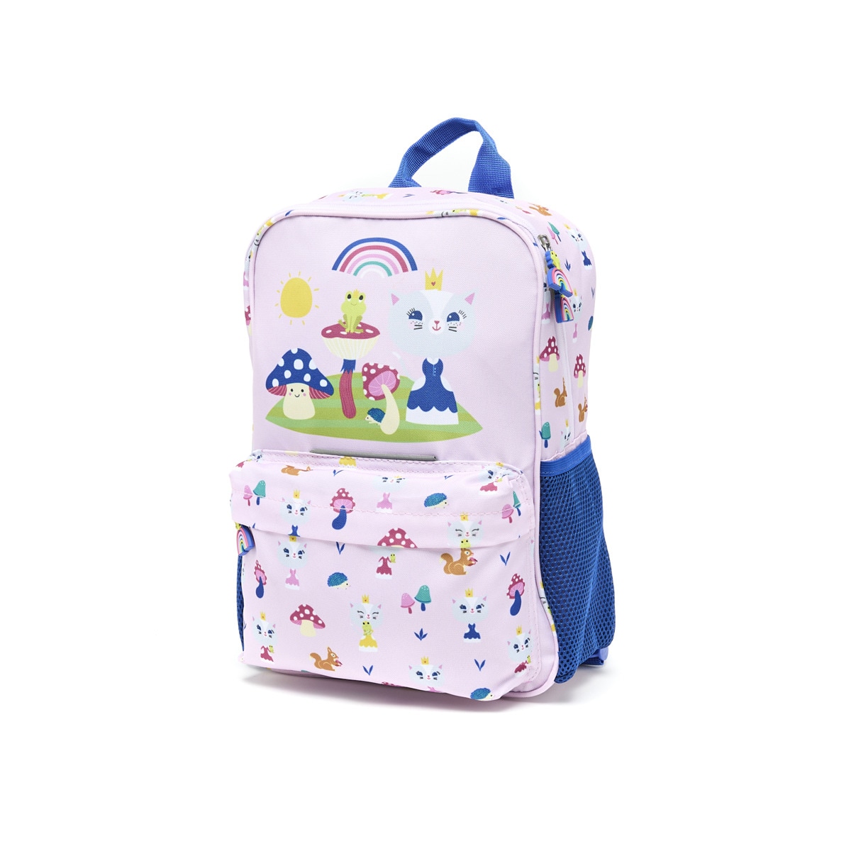 Draeger - Mochila infantil con personaje Kids preciosa princesa gatita y su amigos Draeger azul y roja.