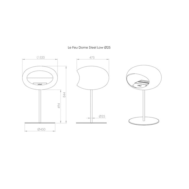 Thumbnail 6 de LE FEU Ground Steel Low Biochimenea 3,0 kWh