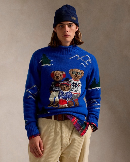 Jersey de hombre de lana con Polo Bear