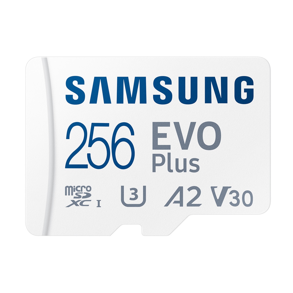 Samsung - Tarjeta de memoria microSDXC Samsung EVO Plus 256GB, A2, V30.