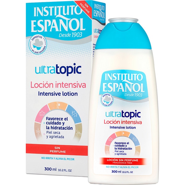 loción corporal intensiva Ultratopic sin perfume flask 300 ml para piel seca y agrietada
