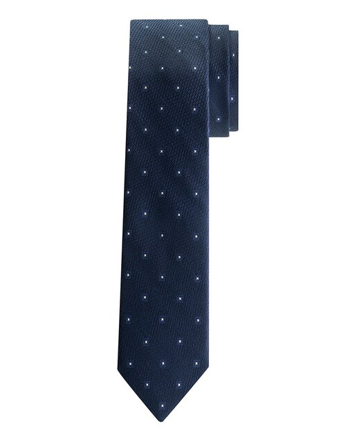 Corbata de seda con estampado geométrico