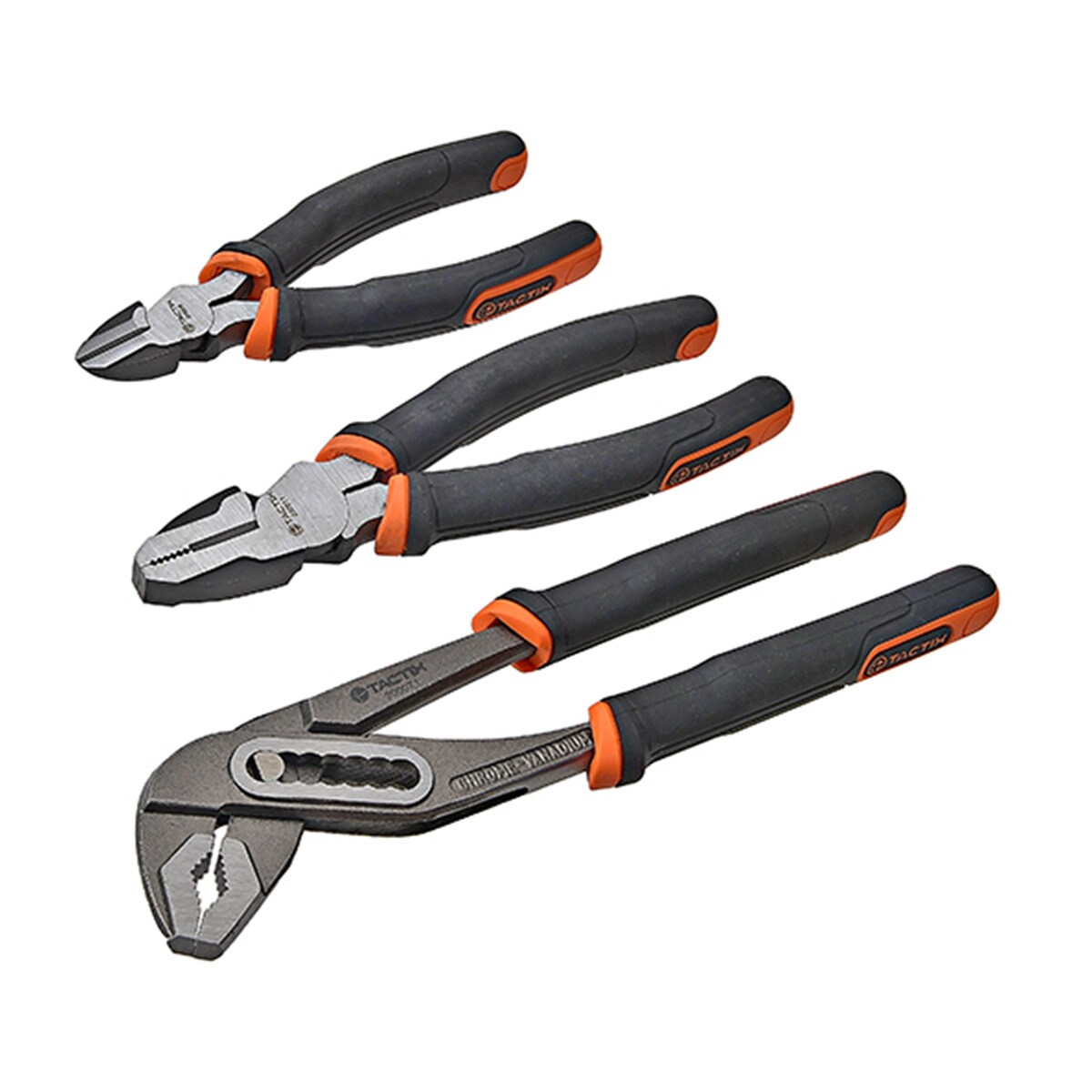 TACTIX – Juego 3 Alicates Universales.
