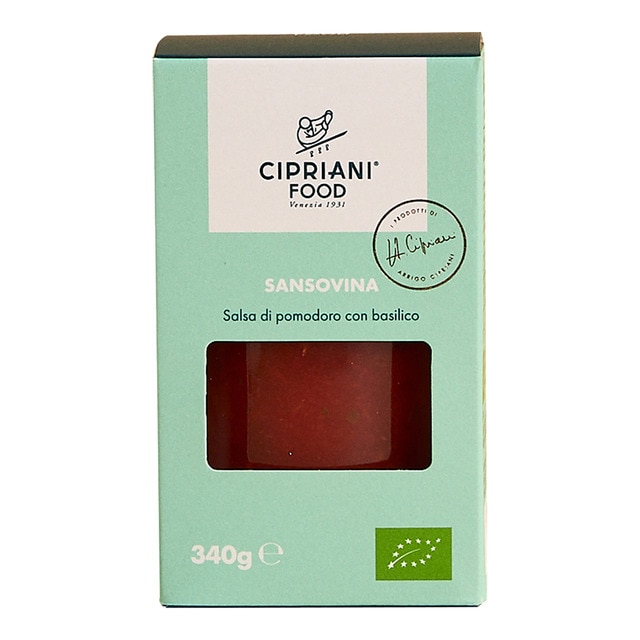 Salsa Sansovina tomate y albahaca biológico Cipriani