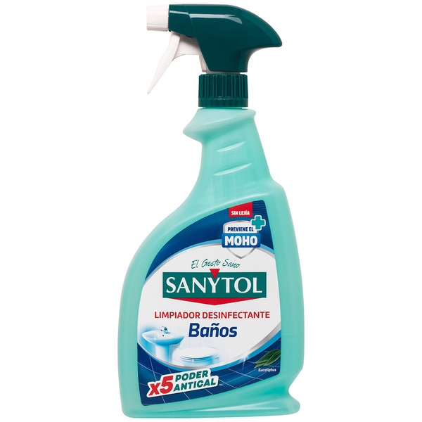 anti-lime bleach-free disinfectant bathroom cleaner spray gun 750 ml prevents mould