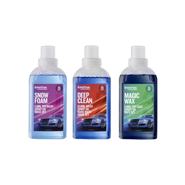 NILFISK – Kit Limpiadores Premium de Coche 3 x 500 ml Nilfisk.