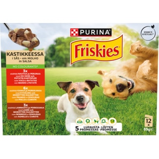 Friskies Alimento Húmido para Cão Sabor Vaca e Borrego 4 unidades embalagem 85 g