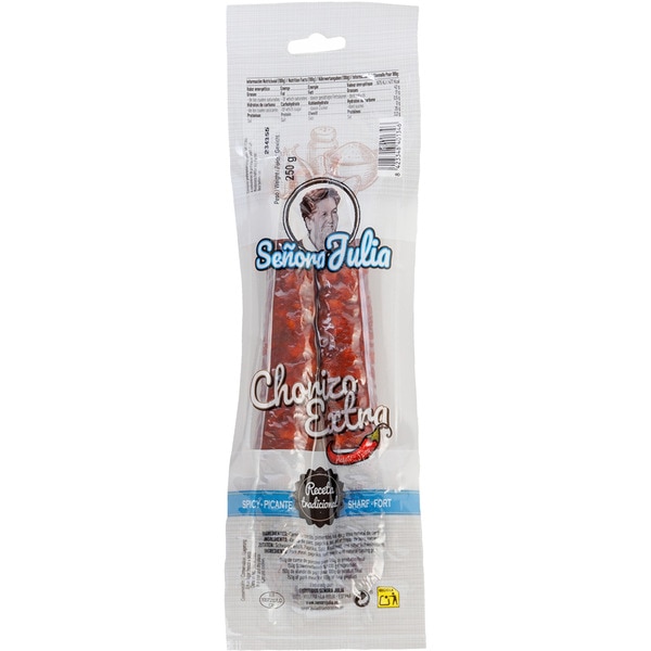 Chorizo Extra scharf glutenfrei laktosefrei Stück 250 g