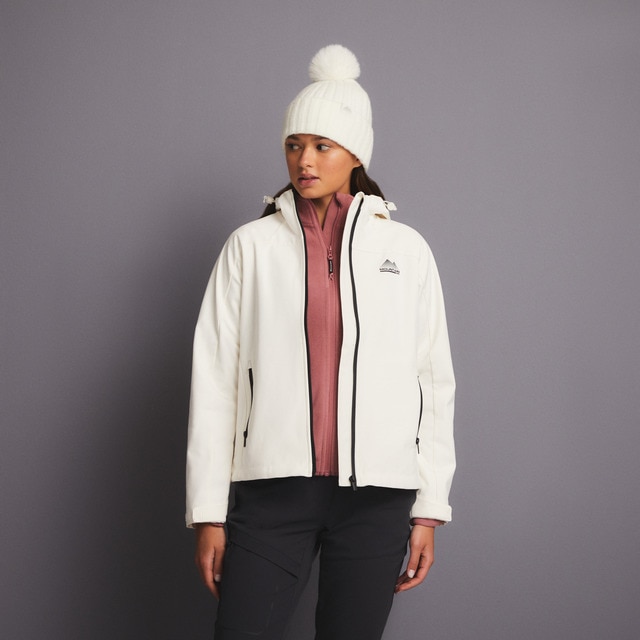 Softshell con capucha de montaña de mujer