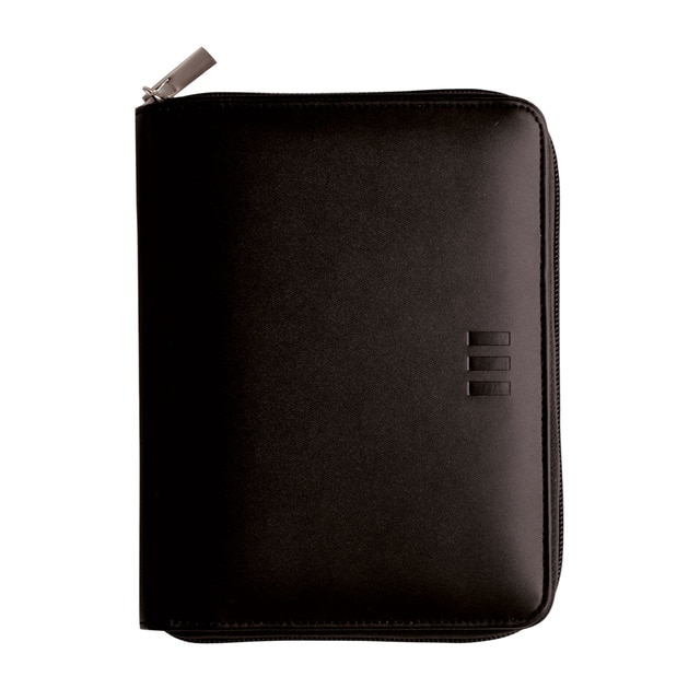 Agenda anillas año 2025 Open Cremallera Clan 500-117x181 mm semana vista vertical Finocam negro.