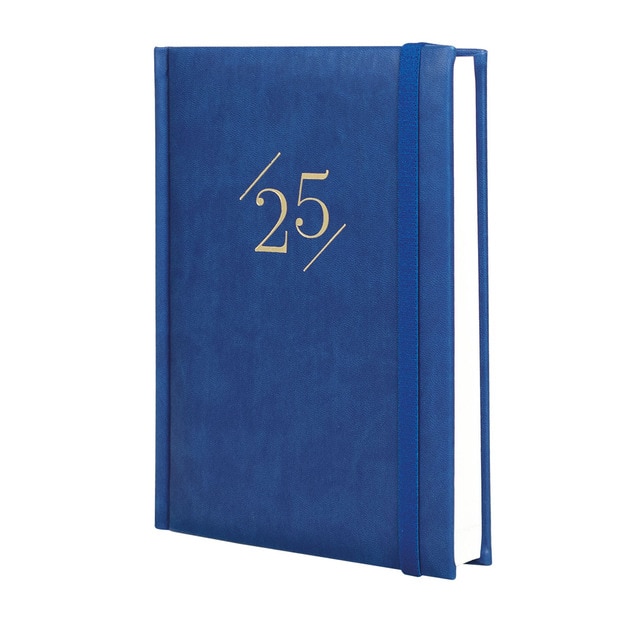 Agenda encuadernada año 2025 Dynamic London Y10-140x204 mm 1 día página Finocam azul multilingüe.