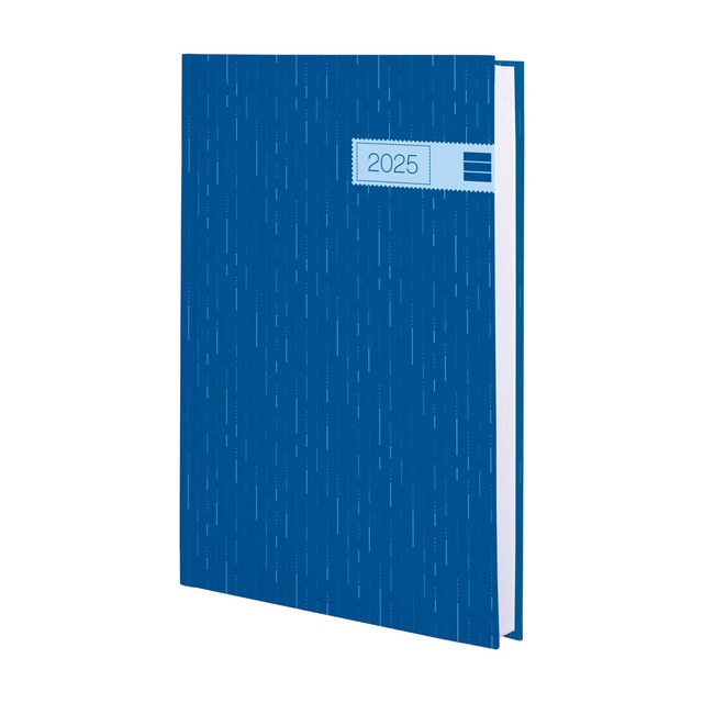 Agenda encuadernada año 2025 Dynamic Porto Y10-140x204 mm 1 día página Finocam azul multilingüe.