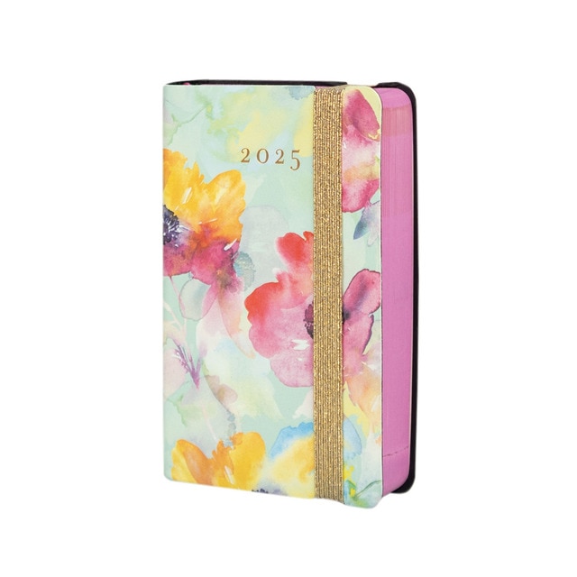 Agenda encuadernada año 2025 Flexi Joy F2-82x127 mm 1 día página Bloom Finocam multicolor multilingüe.