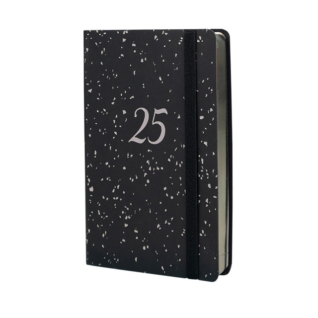 Agenda encuadernada año 2025 Flexi Joy F4-118x168 mm 1 día página Flash Finocam multicolor multilingüe.