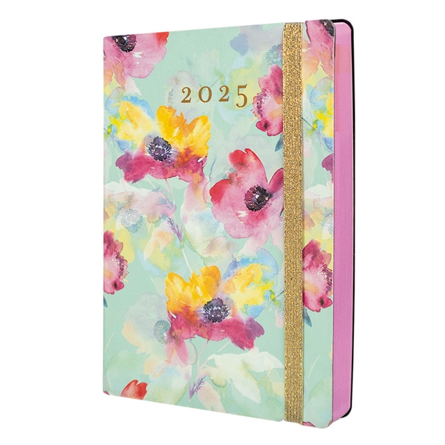 Agenda encuadernada año 2025 Flexi Joy FA5-148x210 mm 1 día página Bloom Finocam multicolor multilingüe.