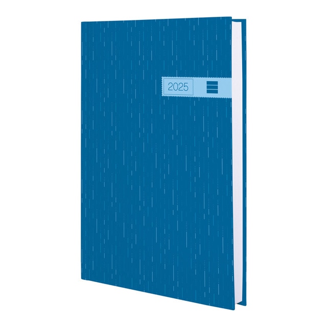 Agenda encuadernada año 2025 Dynamic Porto Y11-165x240 mm 1 día página Finocam azul multilingüe.