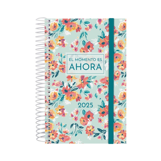 Agenda año 2025 Espiral Trendy Design Collection E5-117x181 mm 1 día página Ahora Finocam multicolor multilingüe.