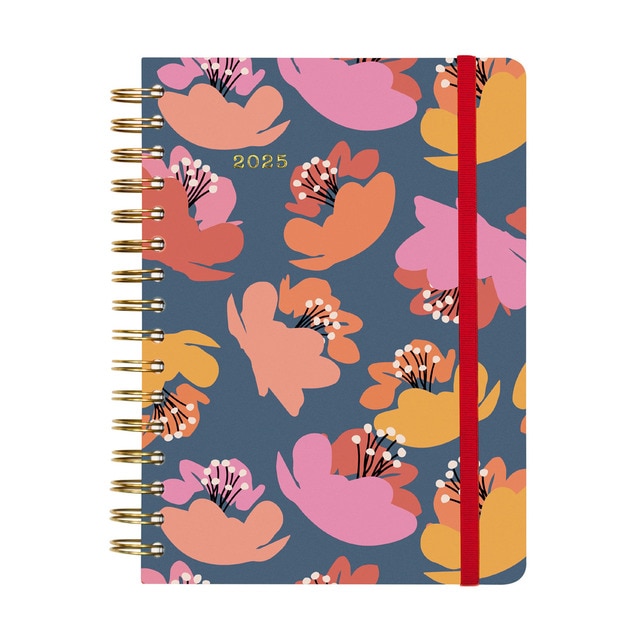 Agenda espiral doble año 2025 Trendy You E10-155x212 mm 1 día página Tulip Finocam multicolor multilingüe.