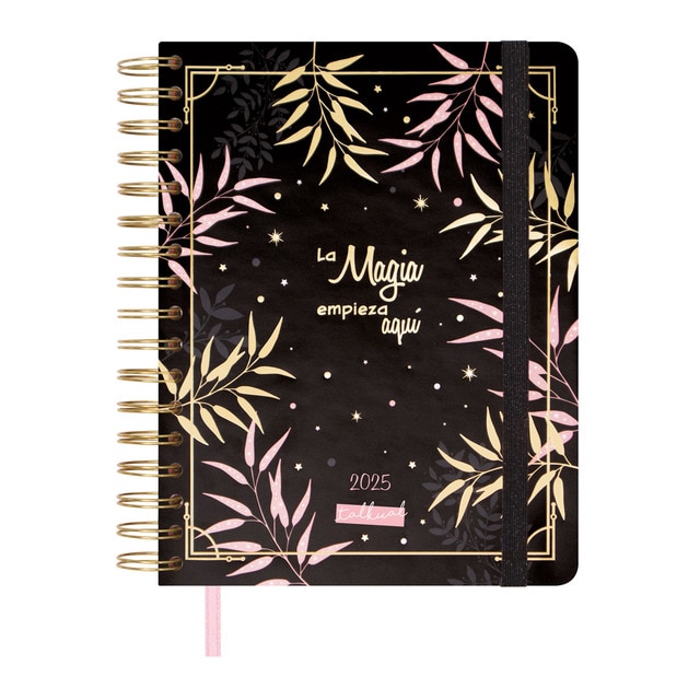 Agenda espiral doble año 2025 Talkual 4º-155x217 mm 1 día página Magia Finocam multicolor.