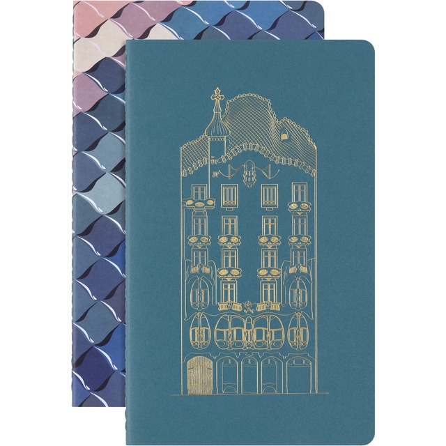 Set de 2 libretas cahier large hojas lisas edición limitada Casa Batlló  Moleskine multicolor