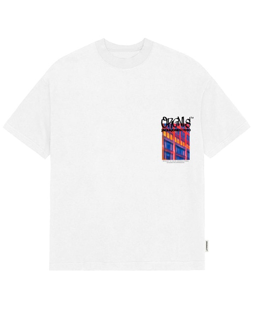 Camiseta manga corta cuello redondo y print lateral para hombre