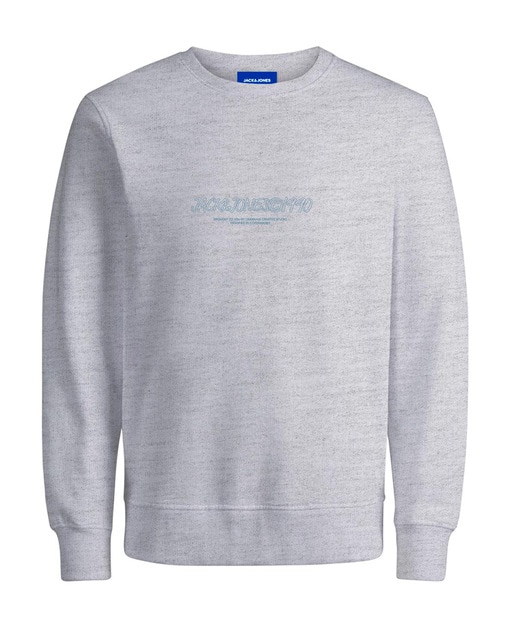 Sudadera sin capucha con logo frontal y mangas largas para hombre