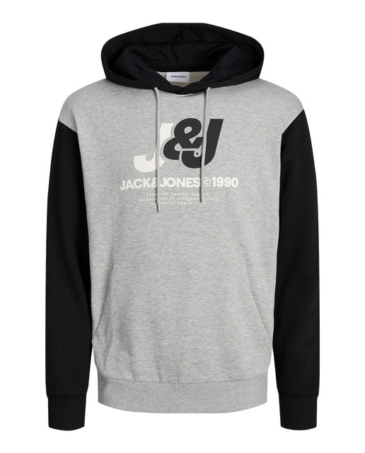 Sudadera con capucha  mangas largas con bordado frontal de hombre
