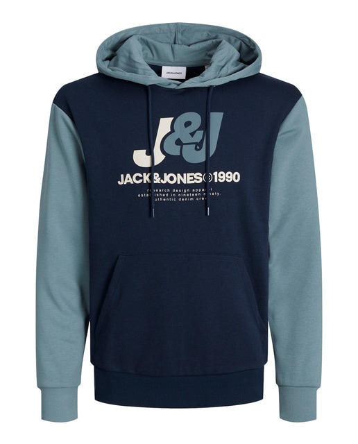 Sudadera con capucha  mangas largas con bordado frontal de hombre