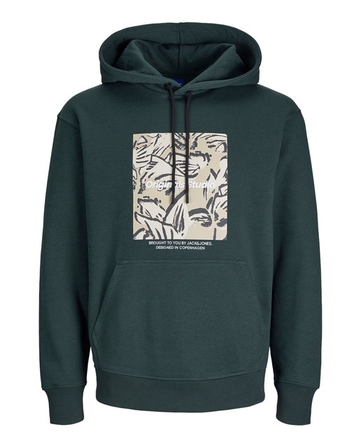 Sudadera con capucha  mangas largas con lisa de hombre