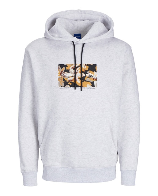 Sudadera con capucha  mangas largas con lisa de hombre