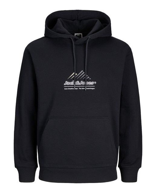 Sudadera con capucha  mangas largas con bordado frontal de hombre