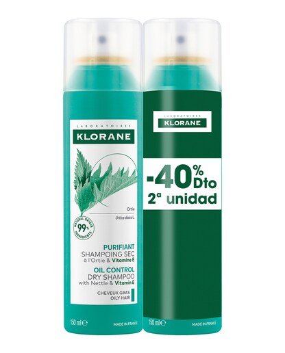 Champú Seco Ortiga Natural 150 ml Klorane