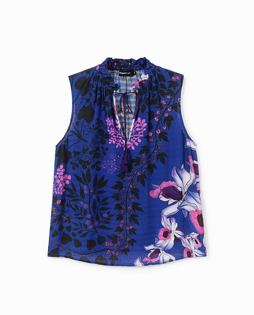 Blusa mujer tejido sin mangas