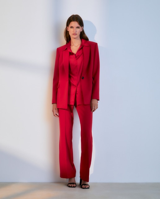 Pantalón flare de vestir de mujer